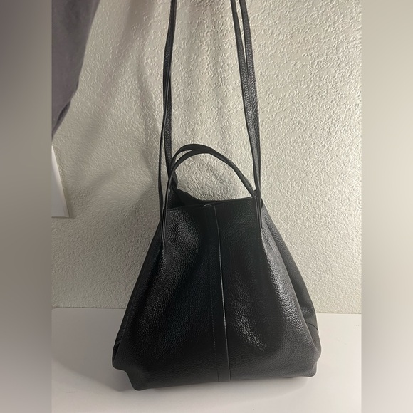 All Saints Black Textured Leather Tote - Picture 11 of 11